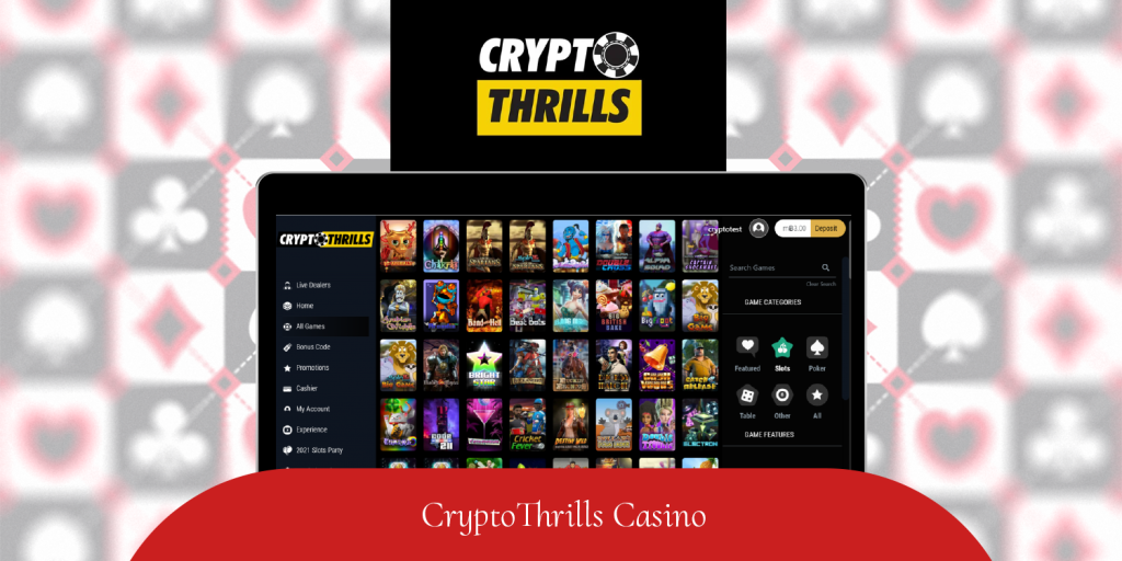 CryptoThrills Casino online-plattform med ett omfattande utbud av kasinospel